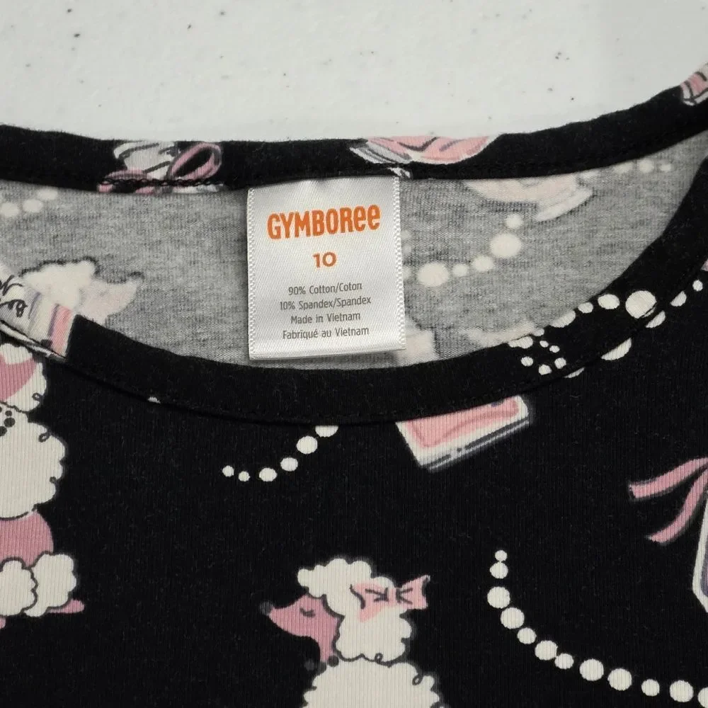 Gymboree Girls Paris Fashion Poodle Long Sleeve Cotton Dress Size 10 Tres Chic